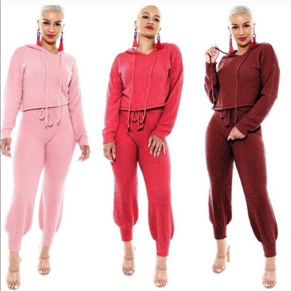 Cozy 2 Piece Teddy Set in Plum - Picture 3 of 7